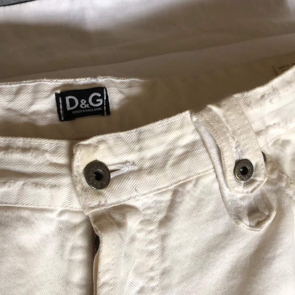 D&G white jeans size 54, 33” length